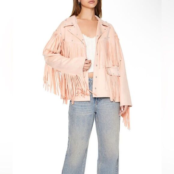 FRINGE FAUX SUEDE & GEM JACKET - Picture 4 of 8
